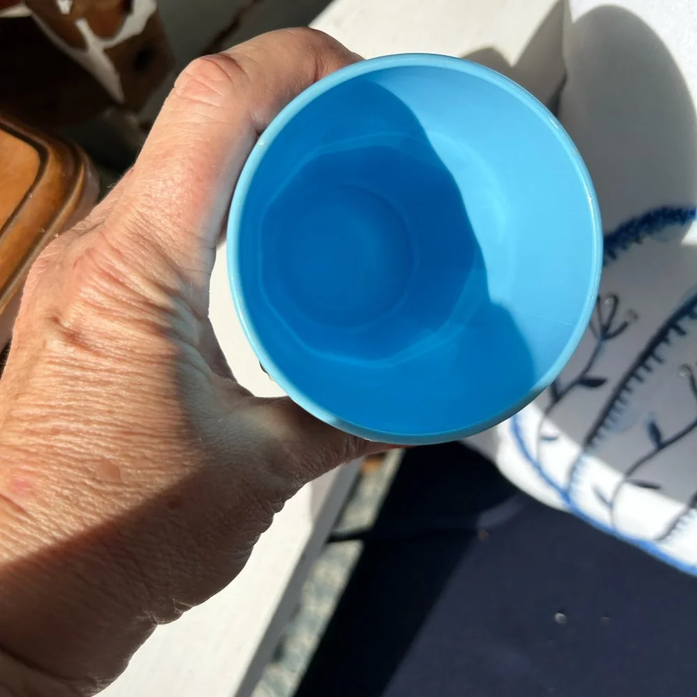 Vintage Blue Bathroom Cup
